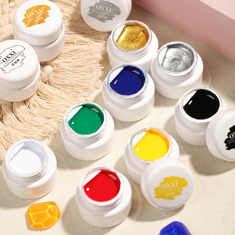 oxxi Custom Design Liner Party Painting Acrylic Nail Gel Polish Organic Polly Builder Salon Manicure Collection UV Gel x Nails