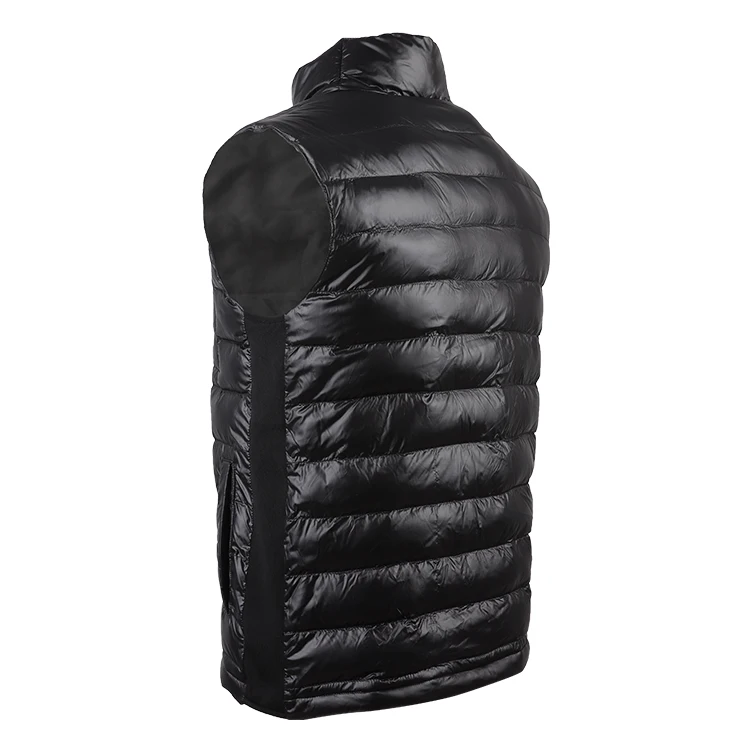 Low Price Windproof Polyester Down Heated Vest With Five Graphene Heating Pads