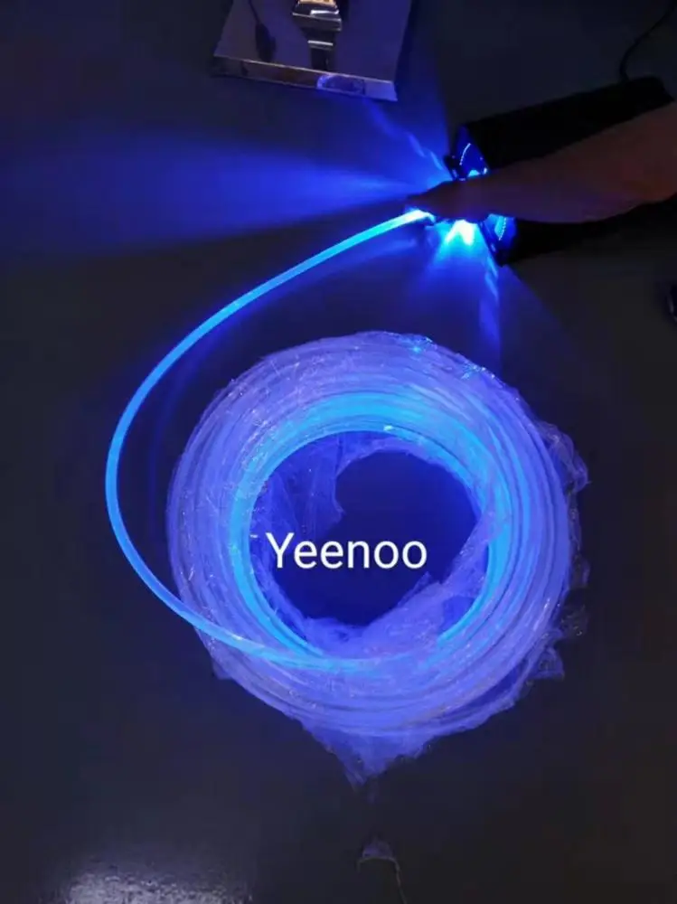 Underwater outdoor solid core lighting plastic fiber optic side glow cable 3.0mm 4.0mm 5.0mm size