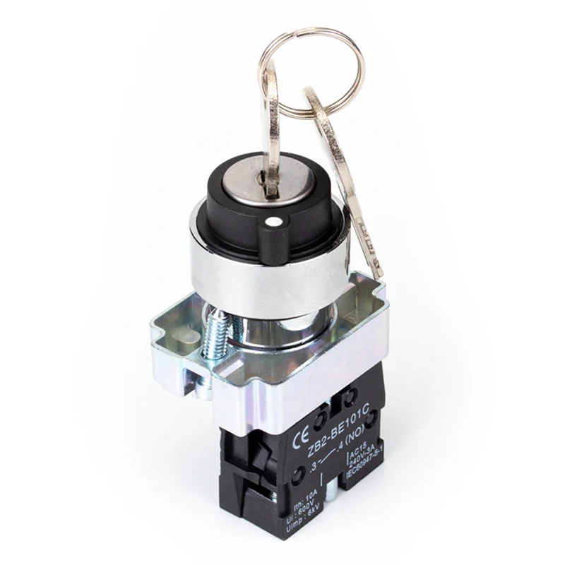 XB2 metal belt with 2 key knob switch two gear or three gear self-locking knob switch rotary switch