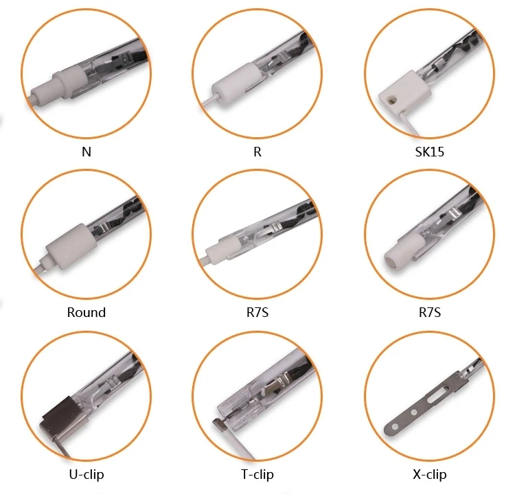 China factory OYATE brand new 18mm 220v 750W 250mm carbon fiber infrared heat lamp tube for oven heating equipment