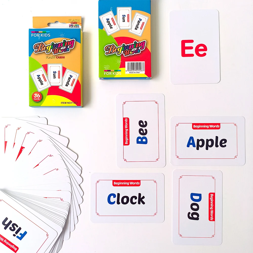 2-6Year Baby Profession Flash Cards Educational Preschool Toddler Flashcards Paper Kids Fruit Animal Words Cognitive Card