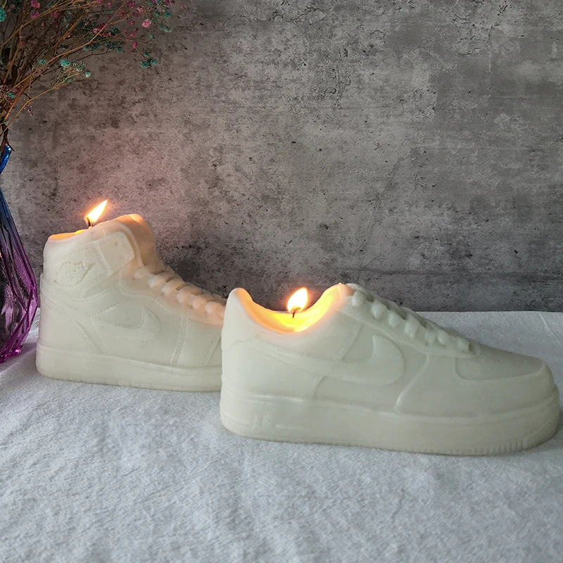 Custom Creative Home Decorative Natural Soy Wax 13cm AJ1 Air Force One Sneaker Shoe Aroma Nike Sneakers Candle