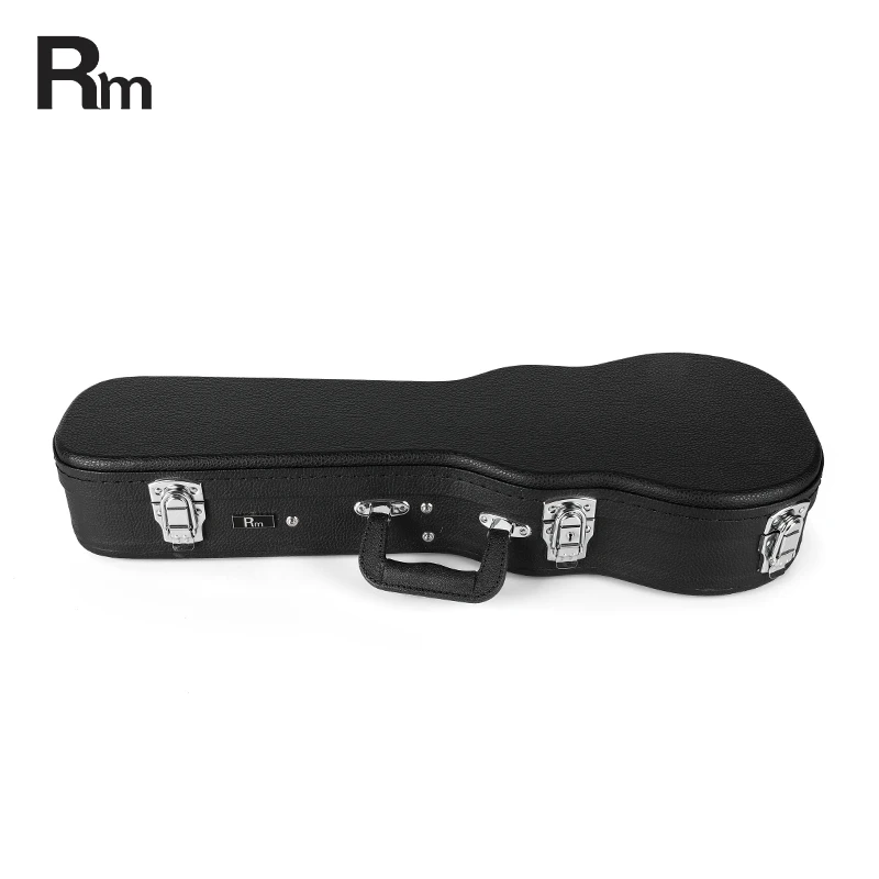 24 Inch Ukulele Case Solid Wood Instrument Bags&Cases Leather Cover Musical Instrument Case