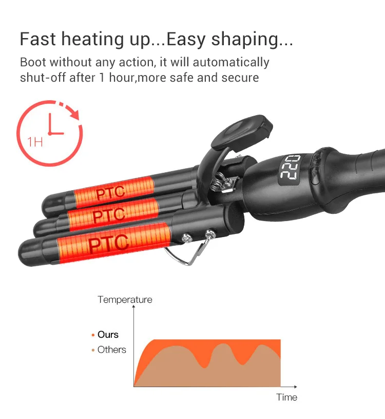 Hot selling products Salon magic tech hair curler PRO Automatic Curling Iron