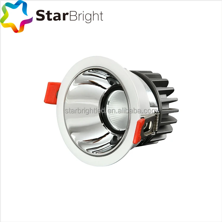 High Quality wall washer round aluminum dimmable  recessed downlight led spot light gold chrome reflector fixture for hotel