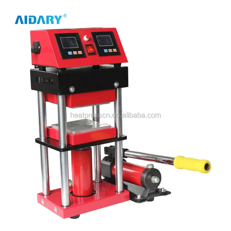 AIDARY 15ton Manual Type Hydraulic High Pressure Dual Heating Oil Press Machine CE Provided Pneumatic 65 Flatbed Printer 10*15CM