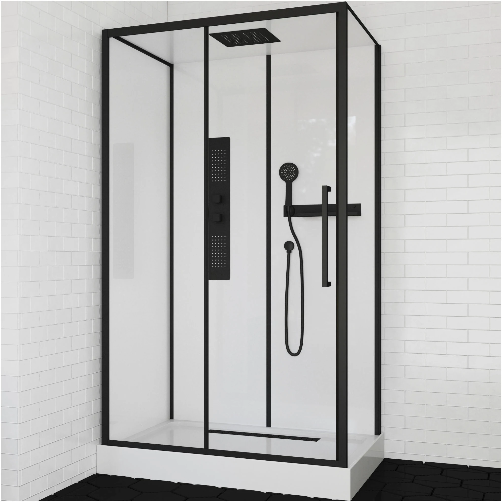 china sliding system shower cabin cheap fiberglass acrylic shower cabin set black frame shower cabin with tub
