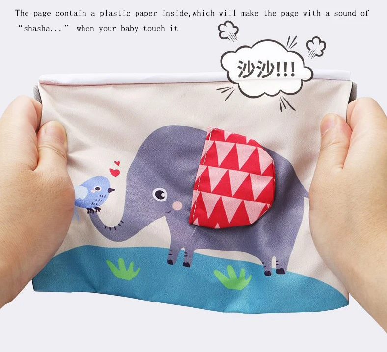 Factory Infant sensory toys Baby floor activity crinkle book with mirror Tummy time quiet book montessori for newborns