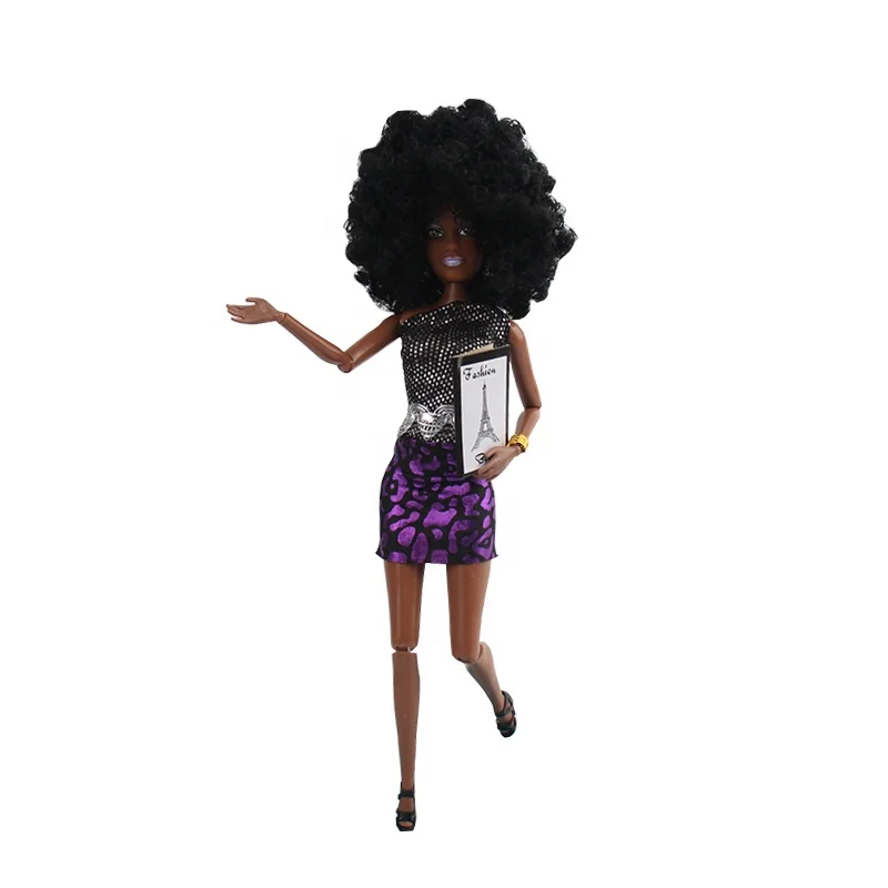 Wholesale With Low Price Black Fashion Doll Rainbow Dress With handbag For Kids