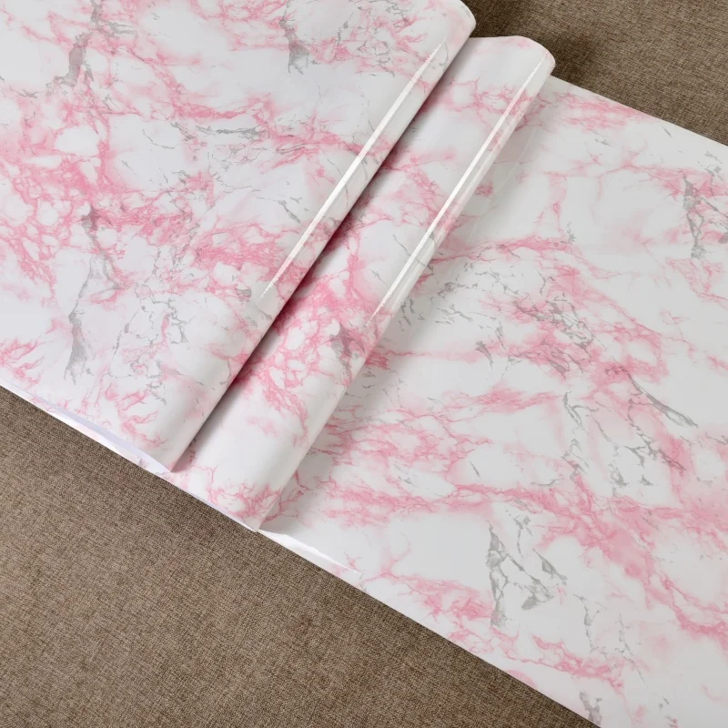 Marble Stone Anti-scratch PVC Macaron-Colored Easy-to-Apply Beautiful Wallpaper Renovation Sticker For Home Decor