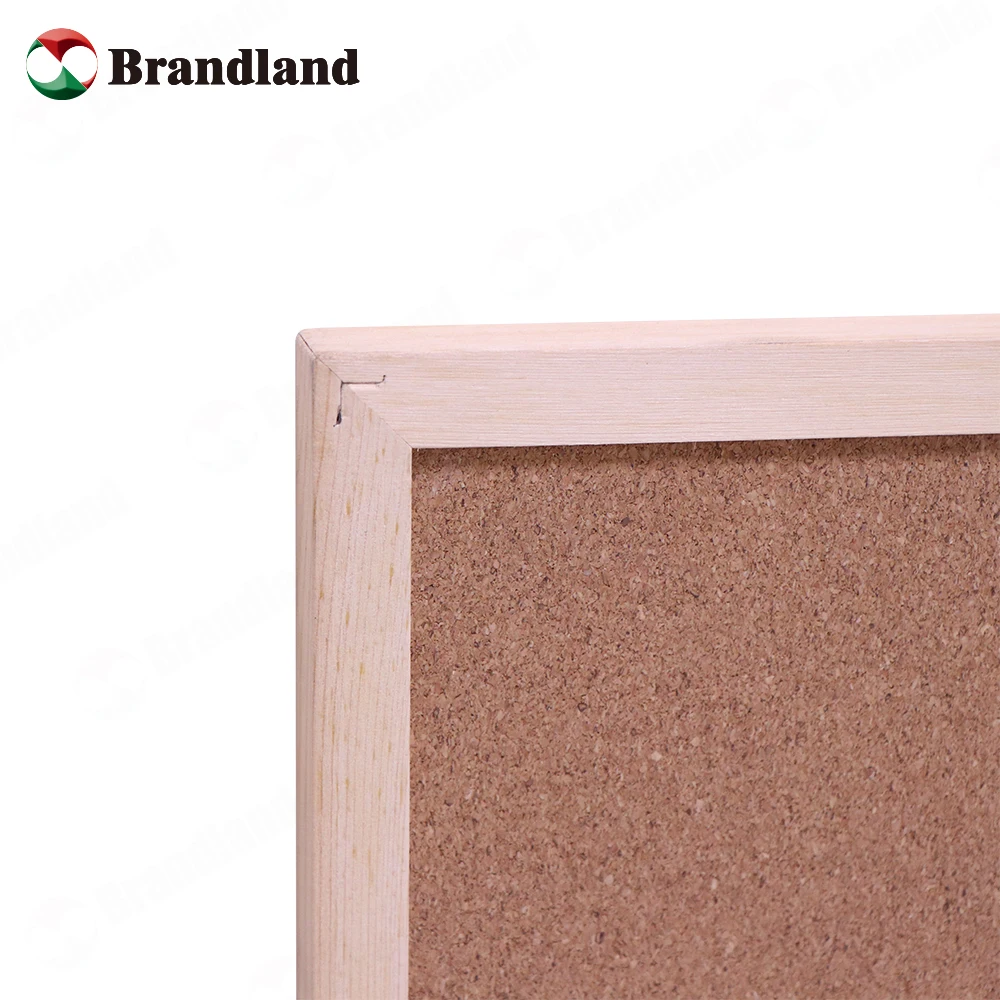 Brandland Hot Selling Wooden Magnetic White Board With Narrow Frame One Side White Board One Side Cork Board