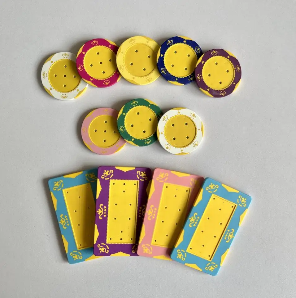 High Quality Clay Casino Customsolid colored rectangular clay blank custom logo chips Manufacturer Wholesales