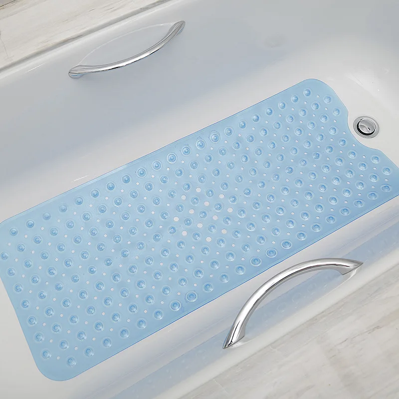 Нескользящий Коврик для ванны разных размеров 53 см, 100 см, мягкий резиновый текстурированный Коврик для ванны, Коврик для ванны с сильными присосками