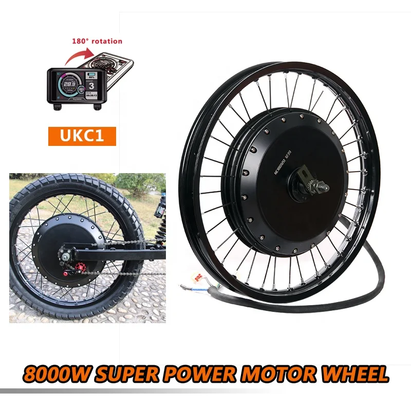 HOT Sale QS 273 8000W electric hub motor sabvoton sine wave conversion kit with UKC1 display