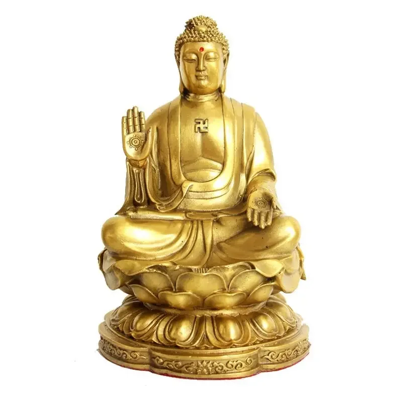 2023 Brass Buddha Home furnishings Buddhist Southeast Asia Decor Zen Buddha Sakyamuni Amitabha Buddha Ornaments Meditation Decor