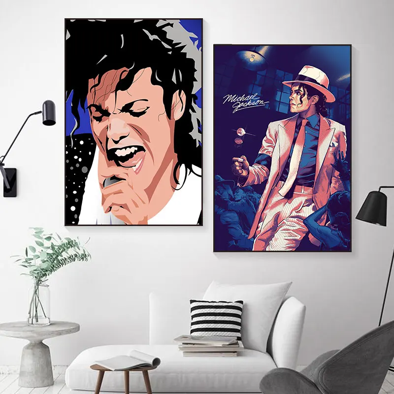 
New Listing Celebrity Michael Jackson Contemporary And Contracted Wall Art Painting Canvas Decoration 