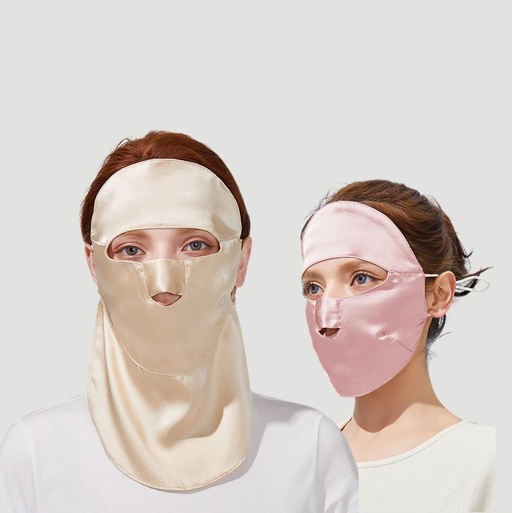 New Arrival 3D Anti UV Protection Cycling Face cover Ice Feeling Breathable Sport Riding Sunscreen Silk Full Face Mask