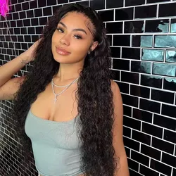 Water Wave Lace Front Wig HD Lace Frontal Wig For Women Human Hair Wigs Curly Brazilian Pre Plucked 13x4 Lace Frontal 150%
