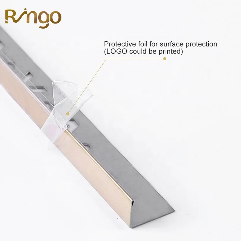 Modern Kitchen Design Stainless Steel Tile Trim Customized Tile Edge Trim Modern Style Metal Corner Profiles Tile Accessories