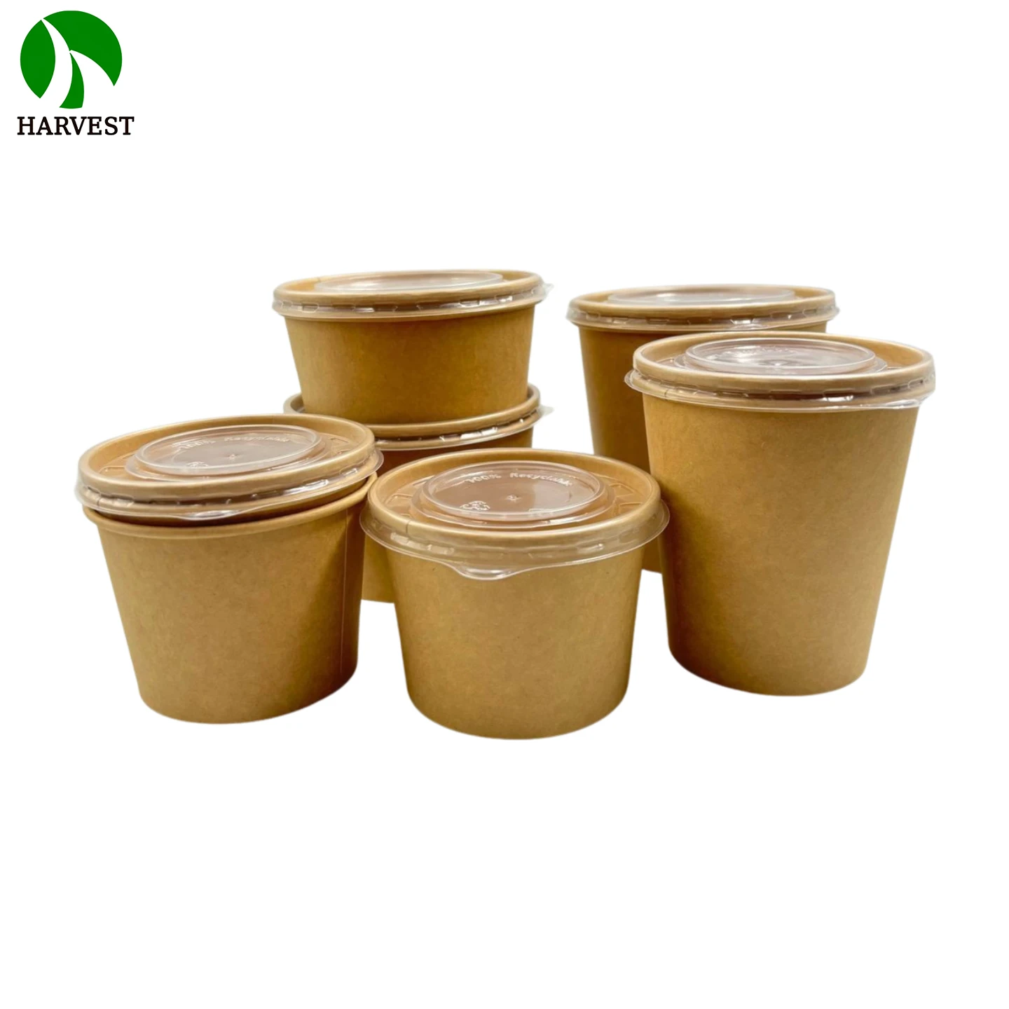 Custom logo High Quality Eco Friendly Kraft Paper Ice Cream Soup Cup Dessert Bowls Disposable Paper Food Cups