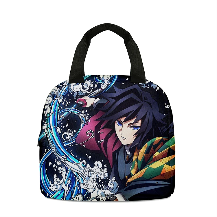 Demon Slayer Kimetsu no Yaiba Kamado Tanjirou Agatsuma Zenitsu Tomioka Giyuu Lunch box bag Japanese Anime Insulated Lunch Bag