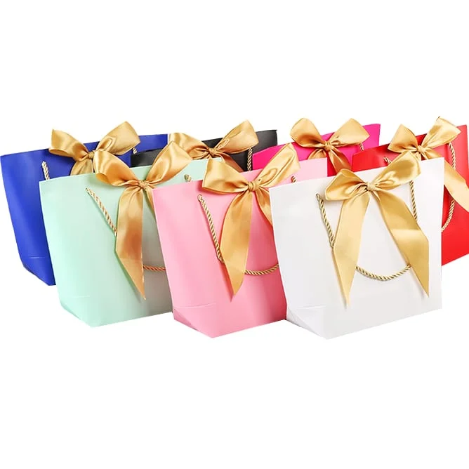 Custom Thank You Gift Bags Wedding Candy Gift Packaging Boat Shape Paper Bag With Your Logo