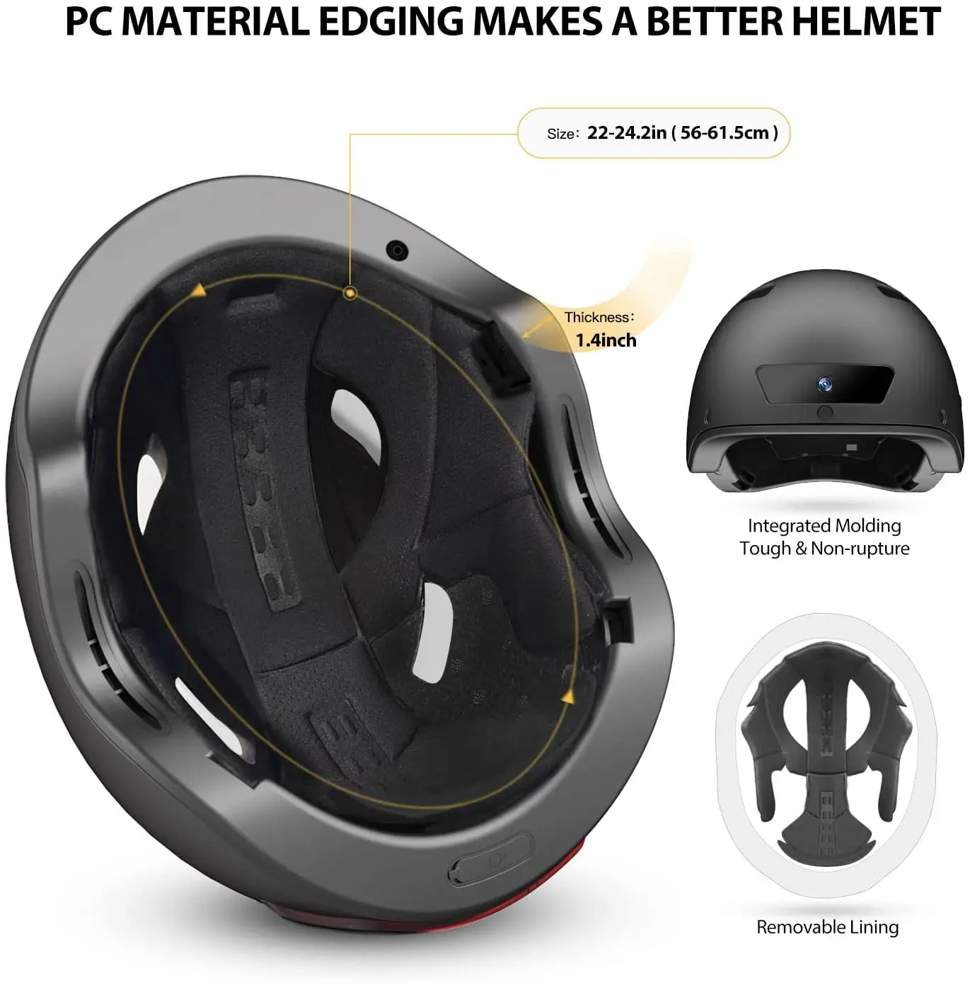 Cycling Helmet with Built-in Speaker and Microphone Camera	Smart Helmet for Motorcycle