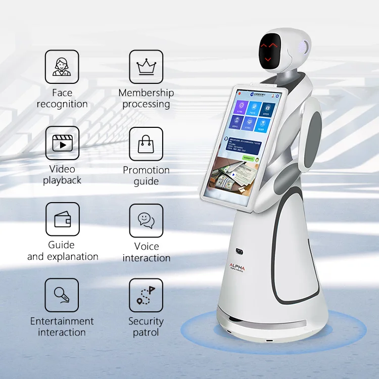 intelligent robot computerized artificial  advanced science and technology autonomous navigation business advisor support robot