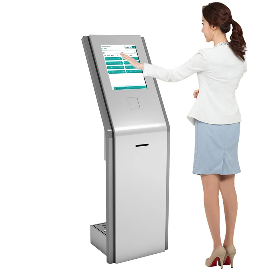 PCAP self service touch screen kiosk interactive ticket printer touch screen self-service payment kiosk totem ticket machine