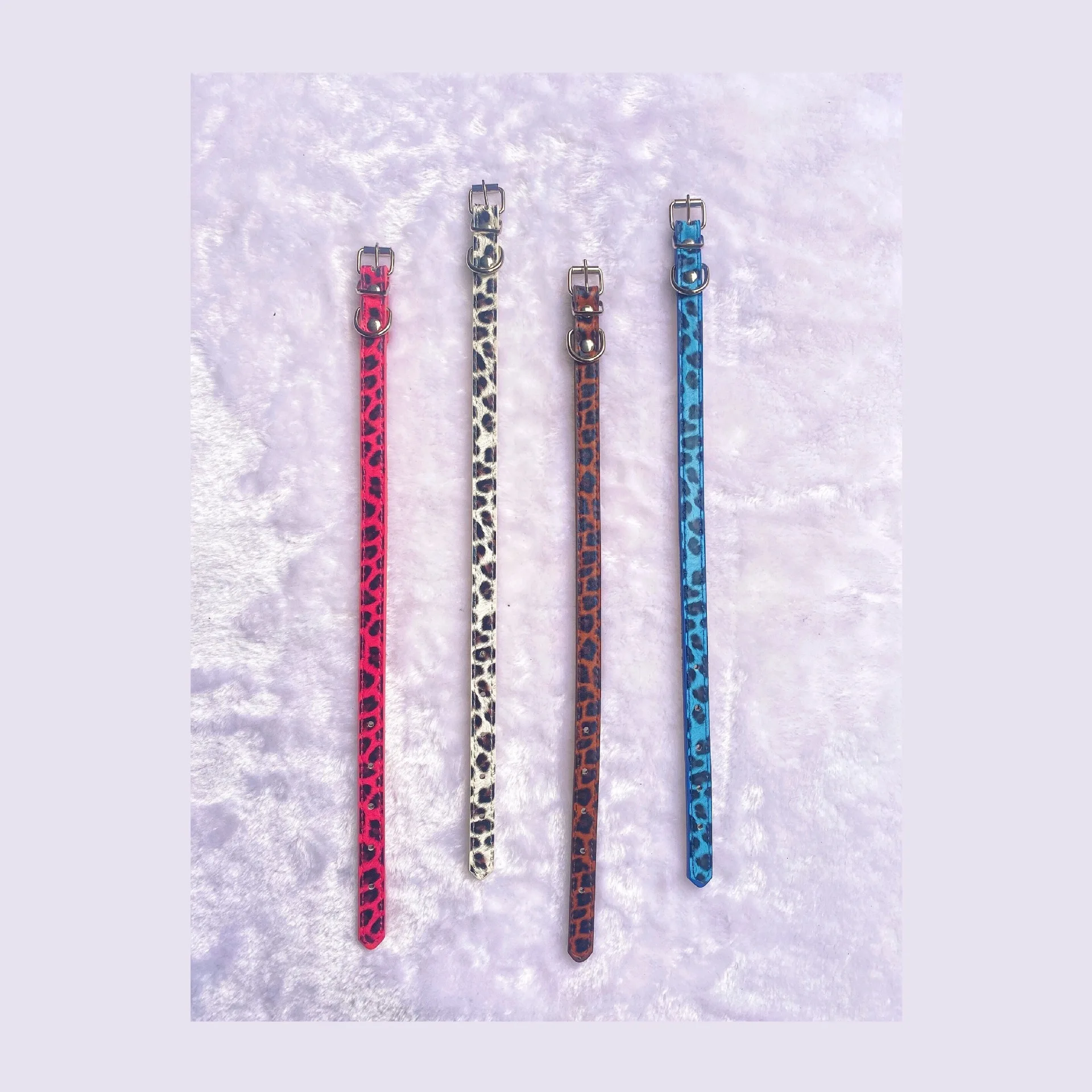 Leather Peitoral Al Por Mayor De Perro Leopard Print Dog Collar Coleira Couro Pet Coleira