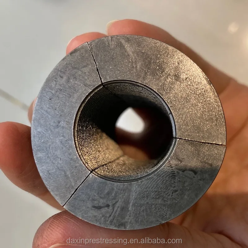 12.7mm 15.2mm Cable Wire Grips 2 Piece Cable Clip 3 Parts Steel Wedge Clamp for PC Strand