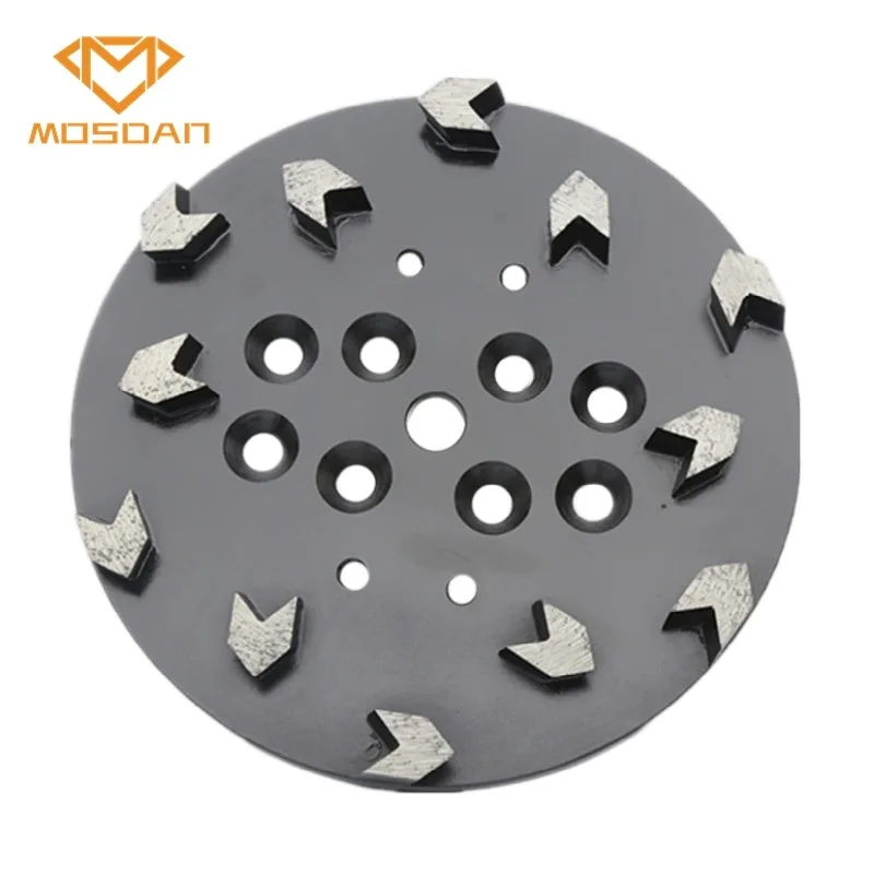 250mm 12 Arrows Diamond Grinding Wheel Plate Disk for Concrete Floor