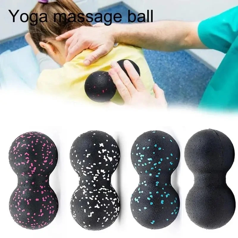 JETSHARK Yoga Massage Roller Ball Peanut Double Lacrosse Spiky Fasciitis Balls Plantar Relief Mobility Myofascial Pain Back Ball