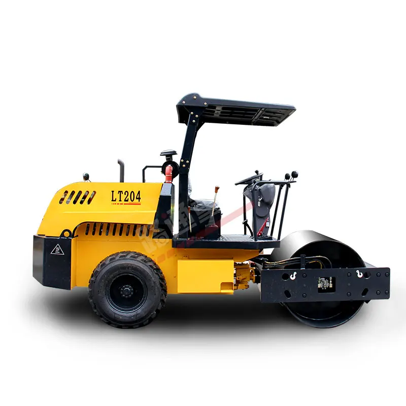 Luoyang Lutong LT204 4 Ton Single Steel Wheel Small Vibratory Road Roller Huade Hydraulic Pump ABG Make Engine Core Component