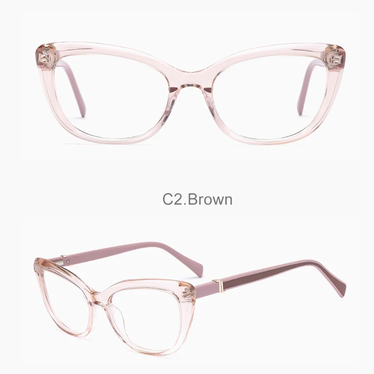 TF6513 Nice Cat Eye shape Glasses Frame Colorless Lens Optical Glasses Beautiful women ladies Frames factory sell