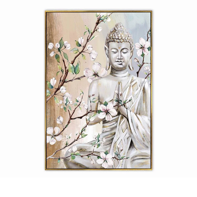 2021 New Release Framed Oil Painting Buddha Classic Drawing Canvas Painting