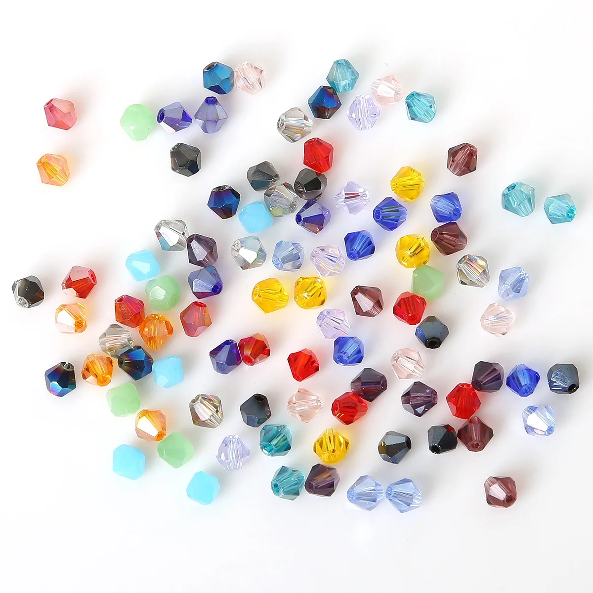 4mm faceted  rhombus DIY Loose bead material glass crystal beads