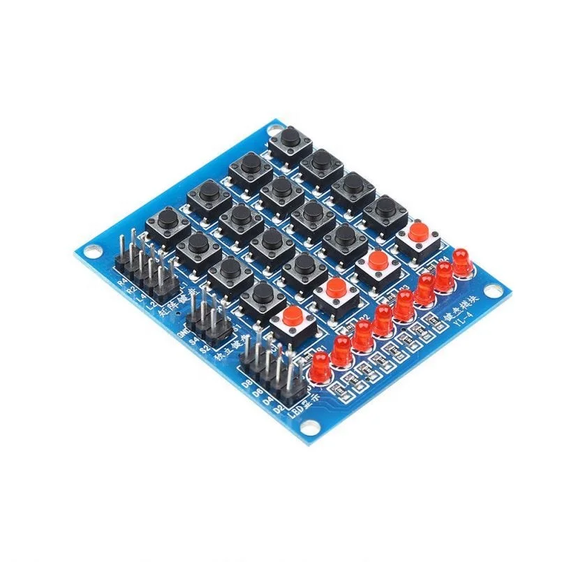 Mini 4 x 4 LED Matrix Array Keyboard 16 Key Switch Keypad 4 Button Electronics for  r3