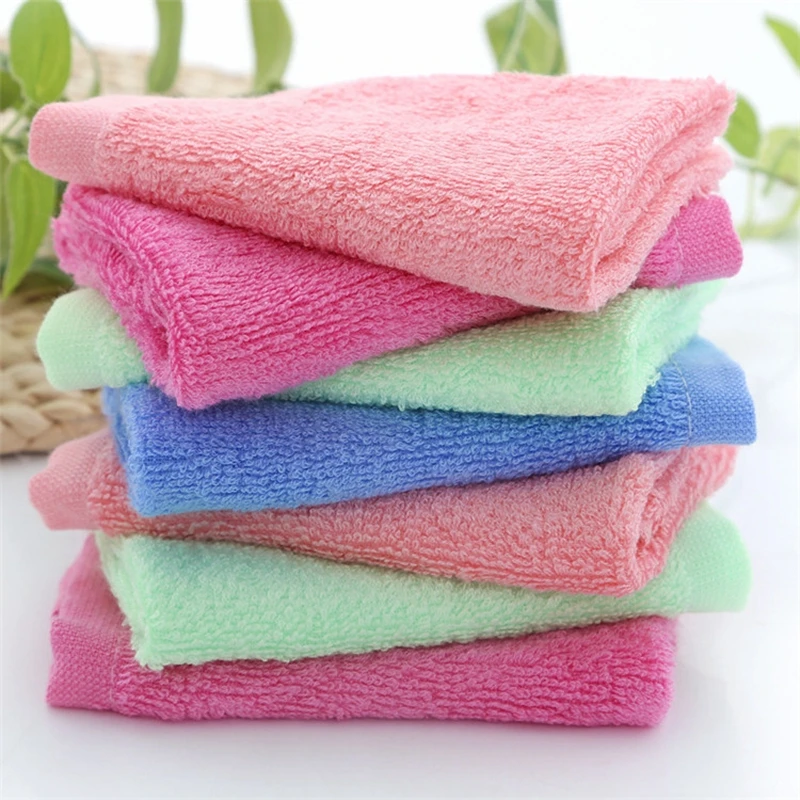 Newborn Infant Toddler 10*10' Face Towel Hand Bathing Bibs Handkerchief Children Soft Cotton Bath Towel
