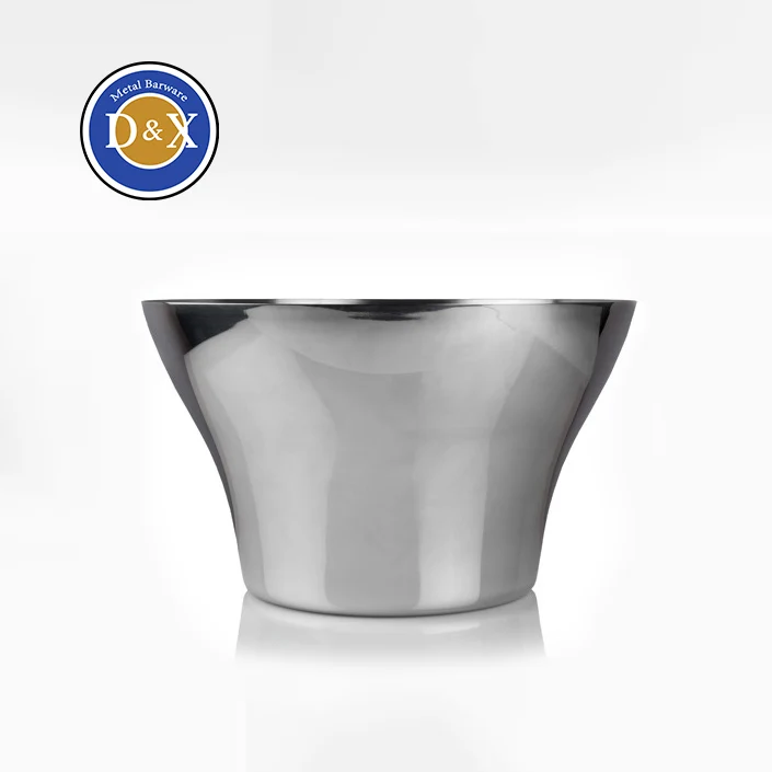 Custom Metal 10L Beverage Tubs Wine Cooler Stainless Steel Large Champagne Beer Ice Bucket Champagne Bowl