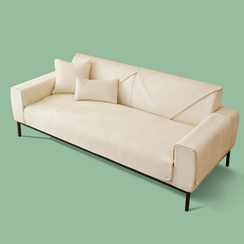 Ultrasonic Embossed Flannelette Sofa Cushion Set 3D Model With High Quality Sofa Cover For Sectional Sofa