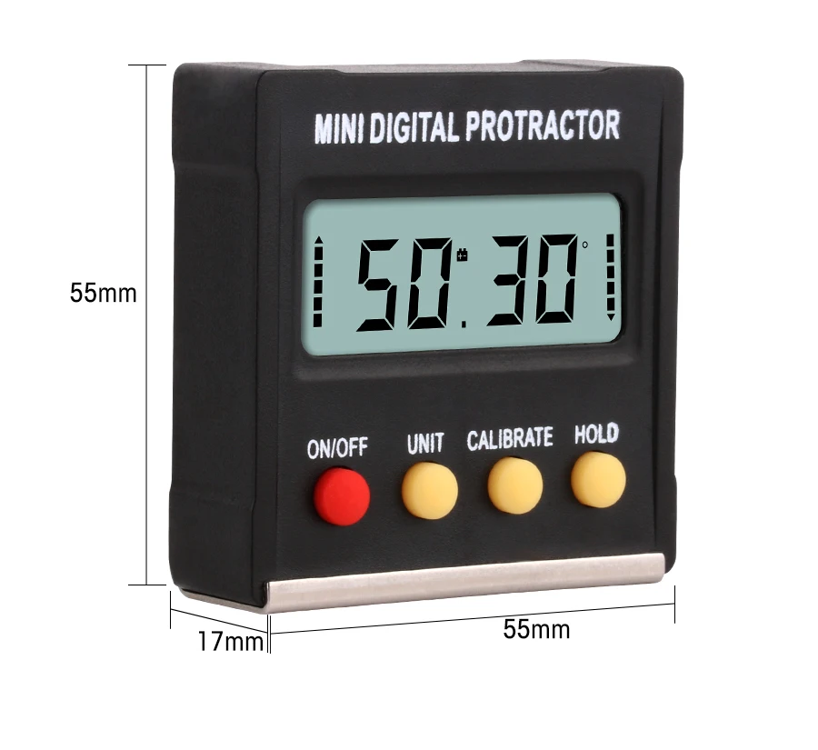 Wholesale Basic angle ruler goniometer Inclinometer Angle Finder Digital Mini magnetic base Protractor