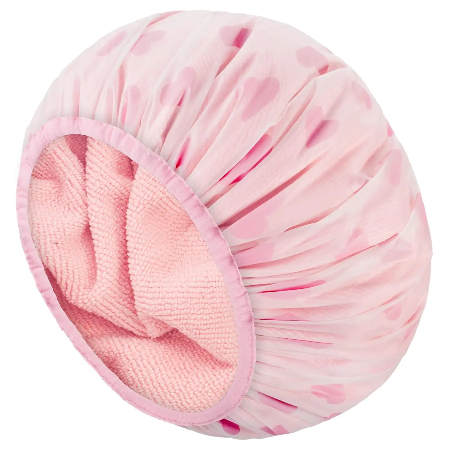 Custom Logo New Arrival Shower Hats For Women Double-layer Waterproof Reusable Bath Cap Reusable Shower Caps For Spa Salon