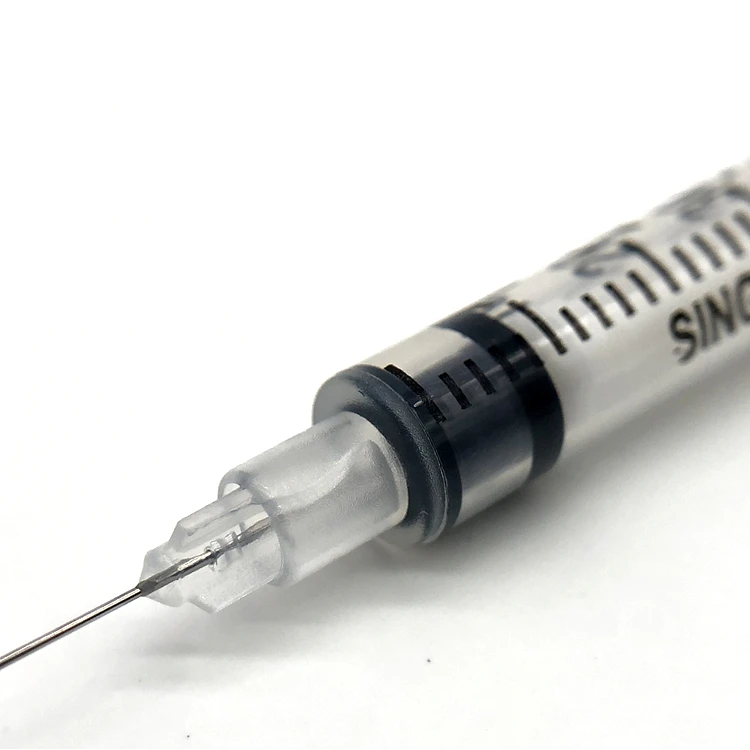 
1ml Colored Disposable Safety Insulin Syringe With Fixed Needle 