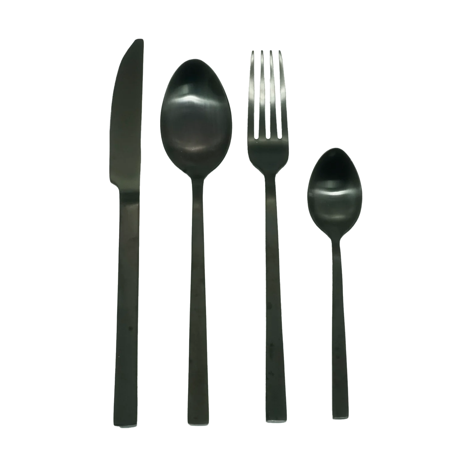 High Quality Flatware Set Matte Polish Customized Stainless Steel Silverware Black Cutlery For Wedding