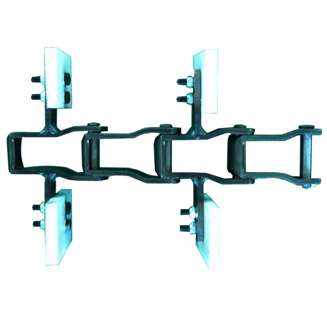 667XH pintle chain with ISO certified steel attachments conveyor chain with (special) attachments. Towing hook chain