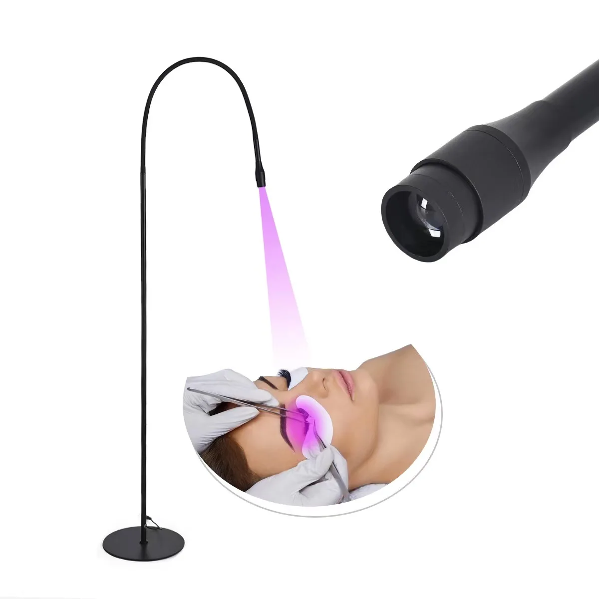 UV lash lamp for eyelash extension LED UV extension LED lamp with foot pedal uv led lamp for lash extensions and glue