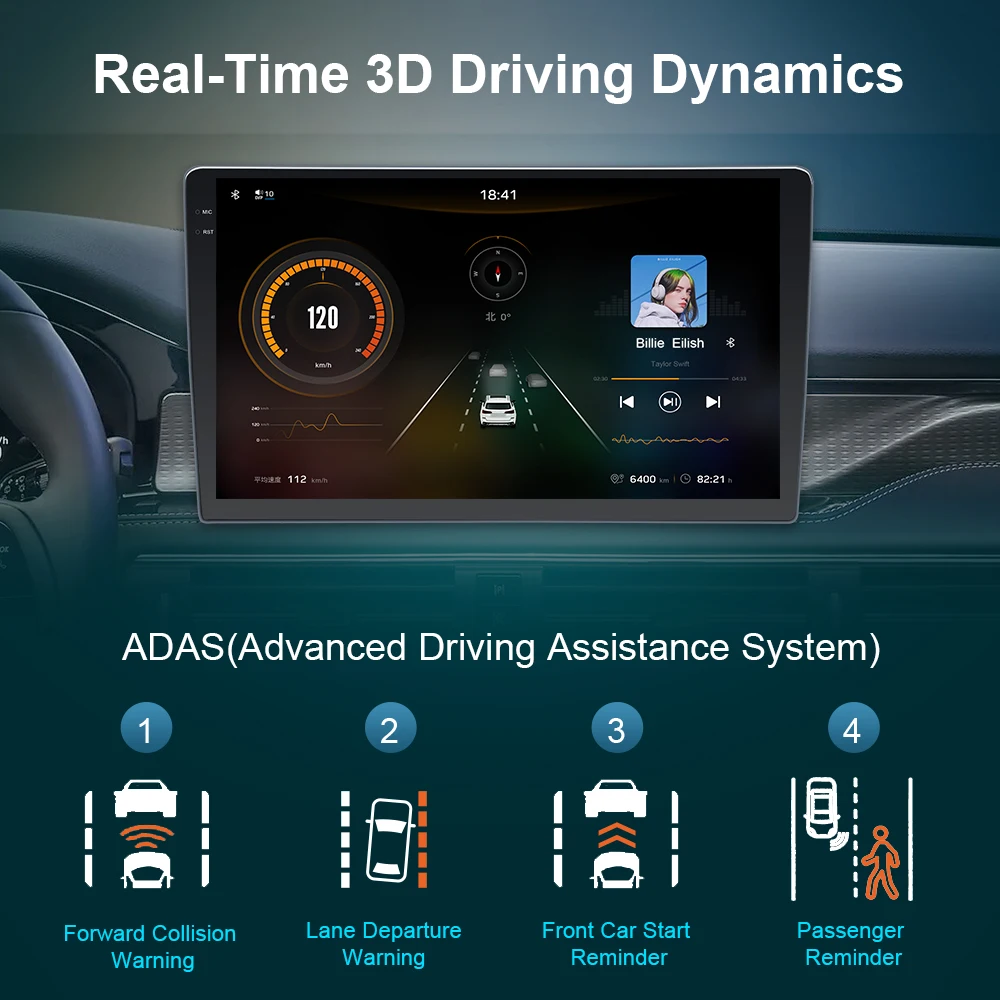 7870 Universal 2K  Android 13 2.7GHz Wireless CarPlay Android Auto Navigation Radio Multimedia Video Car DVD Player with ADAS