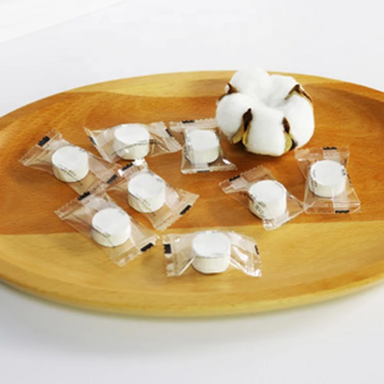 100% Viscose Magic Compressed Towel tablet pack for trip